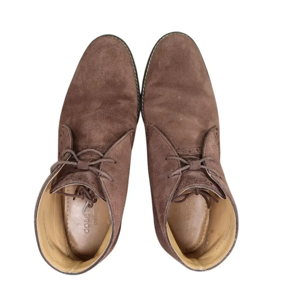 Cole Haan Shoes Mens 7 Boots Dress Chukka Desert Grand Os Brogue Leather Brown